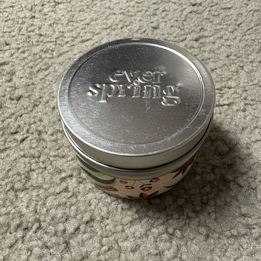 NWT ever spring Cinnamon and Star Anise tin candle